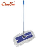 Bán buôn Chaobao C-009 Cây lau nhà đẩy bụi tiêu chuẩn 60cm, vải cotton thấm hút, cây lau nhà loại bỏ bụi, cây lau nhà sàn lobby