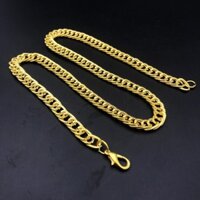 Bán buôn dây chuyền giả nam mạ vàng mạ vàng giả vàng 24K dây chuyền vàng dày