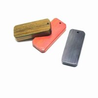 Bán buôn dây chuyền gỗ đàn hương xanh, mặt dây chuyền gỗ mun khắc laser, phụ kiện treo, thẻ gỗ bán thành phẩm