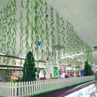 Bán buôn lá liễu nhân tạo, cây xanh, lá giả trang trí, cây xanh treo trong nhà và ngoài trời
