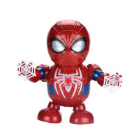 Bán Buôn Light Up ABS Đồ Chơi Trẻ Em Truyện Tranh Spiderman Anime Dance Robot Spiderman Hành Động Búp Bê