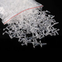 Bán buôn Micro 0.2ml Ống ly tâm 100 Ống nghiệm Ống nhựa trong suốt Hộp đựng phòng thí nghiệm khoa học Phụ kiện kiểm tra Nắp