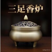 Bán buôn nhà máy lư hương ba chân bằng đồng nguyên chất, lư hương hương trầm, lễ hội hương trầm, lư hương gỗ đàn hương, đồ trang trí thủ công phong cách cổ điển