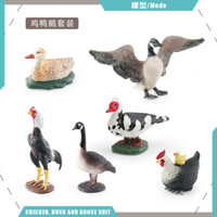 ❤Bán buôn thời gian có hạn❤Mô Phỏng Gà Chống Gà Gà Gà Gà Gà Con Canada Ngỗng Trang Trại Gia Cầm Gà Vịt Ngỗng Động Vật Mô Hình Trang Trí Trẻ Em Quà Tặng