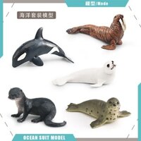 ★Bán buôn thời gian có hạn★Mô Phỏng Động Vật Đại Dương Mô Hình Trẻ Em Nhận Thức Sát Thủ Cá Voi Walrus Otter Seal Để Bàn Trang Trí Đồ Trang Trí Đồ Chơi Trẻ Em Quà Tặng