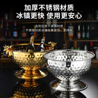 Bán buôn trong kho, giao hàng trong ngày, chậu sâm panh lớn bằng thép không gỉ, thùng đá, đá viên, máy làm đá, đá rượu, bia, rượu vang đỏ, thùng đá lớn