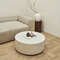 Bàn cà phê, bàn trà, bàn decor đa dạng phong cách, Minimal Concrete Round Coffee Table of Artcrete Lisbon Collection