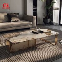 Bàn Cà Phê Hình Chữ Nhật Đá Vi Tinh Thể Cao Cấp Sang Trọng Của Ý Decor Không Gian Phòng Khách