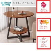 Bàn cafe - bàn trà 2 tầng Decor không gian sống có mặt bằng gỗ chống xước, chống thấm CTB111