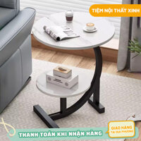 Bàn Cafe Bàn Trà Cao Bàn Trà Tròn Mini Thiết Kế 2 Tầng Hiện Đại Kiểu Dáng Tây Âu Sang Trọng Nhỏ Gọn Bàn cà phê hình tròn