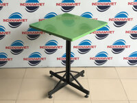 Bàn cafe chân trụ mặt composite vuông