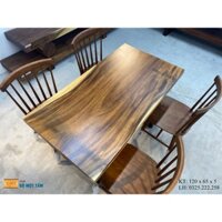 Bàn Cafe Gỗ Me Tây, Bàn Ăn Gỗ Me Tây, Bàn Sân Vườn Gỗ Me Tây, Bàn Học Gỗ Me Tây Dài 1,2m Rộng 65cm Dày 5cm