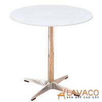 Bàn cafe mặt gỗ chân Inox- Mã: T1551