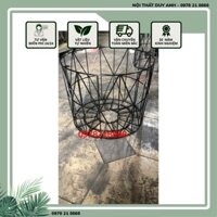 BÀN CAFE TRÒN CHÂN SẮT ĐAN (mặt kính)