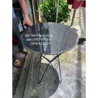 Bàn caffe chân sắt mặt đá thanh lý giá rẻ