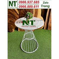Bàn caffe chân sắt,bàn tròn mặt đá,bàng deco