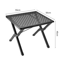 Bàn Camping đục lỗ HISPEED gấp gọn, Bàn Cafe ngoài trời Ban công Khung thép sơn tĩnh điện