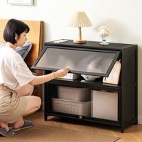 Bàn cạnh giường ngủ hiện đại tối giản lưu trữ đầu giường tủ nhỏ kệ gỗ rắn tủ lưu trữ phòng ngủ