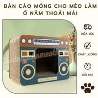 Bàn cào móng RADIO cho mèo làm ổ nằm thoải mái 📻 Ổ cào móng cho mèo siêu cưng 📻 Giảm street cho mèo Quận 9