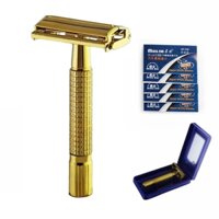 Bàn cạo râu truyền thống Mingshi 9508-A Kiểu Xoay Mở- Dao cạo râu lưỡi lam tiện lợi