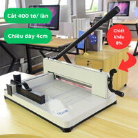 Bàn cắt giấy A4 trợ lực cắt 400 tờ 858 nhẹ nhàng, máy xén giấy SUKADO