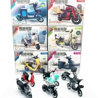 Bàn cát mô phỏng 4D lắp ráp mô hình xe tay ga năng lượng mới 1/ 1.2kg bánh đồ chơi trang trí bàn G6TA