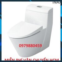 Bàn cầu 1 khối cao cấp INAX AC909VRN-1, công nghệ Aqua ceramic