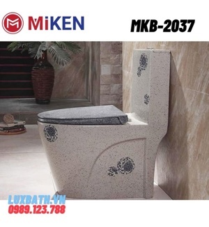 Bàn cầu 1 khối hoa văn Miken MKB-2036