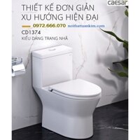 Bàn Cầu 1 Khối Nắp êm CD1374 Caesar