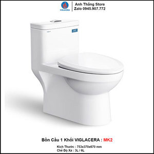 Bàn cầu 1 khối Viglacera MK2