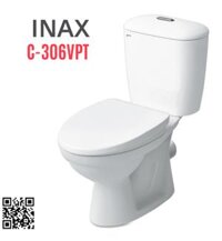 Bàn Cầu 2 Khối Nắp Thường Thoát Ngang Inax C-306VPT