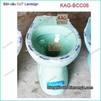 Bàn cầu cụt Landsign xanh ngọc KAG-BCC06