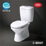 Bộ bồn cầu Inax C306VT (C-306VT) + Chậu L282V - 2 khối