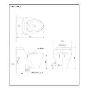 Bàn cầu một khối Toto CW823NWF