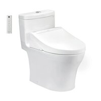 Bàn cầu một khối TOTO, kèm nắp rửa điện tử TOTO WASHLET - MS889CDRW15