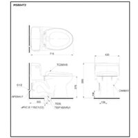 Bàn Cầu TOTO MS864T3 một khối nắp đóng êm TC385VS