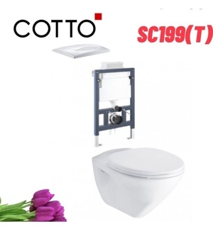 Bàn cầu treo tường Cotto SC199(T)