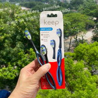 Bàn chải Colgate Keep Deep Clean 1 tay cầm và 2 đầu bản chải thay thế
