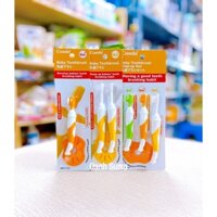 Bàn chải Combi 3 bước cho bé từ 4 tháng tuổi trở lên. Bàn chải Combi Candy Color bước 1, bước 2 , bước 3