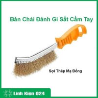 Bàn Chải Đánh Gỉ Sắt Cầm Tay Chổi Cước Thép Mạ Đồng (Cầm Siêu Chắc )