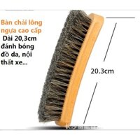 Bàn Chải Đánh Giày Lông Ngựa Cao Cấp, Sợi Lông Vàng giúp Đánh Bóng Giày, Đồ Da, Sofa