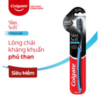 Bàn chải đánh răng Colgate than hoạt tính kháng khuẩn SlimSoft Charcoal mềm mảnh Màu ngẫu nhiên