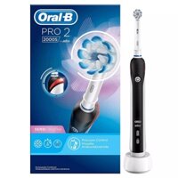 Bàn Chải Đánh Răng Điện Oral B Pro 2 2000/2000s Kèm Đầu Bàn Chải Có Sạc & Bảo Hành [Hàng Đức Sxuất 2021]