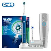 Bàn Chải Đánh Răng Điện Oral B Pro 4000 3D Cảm Ứng 4 Chế Độ Làm Sạch Kèm Hộp Đựng