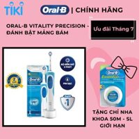 Bàn chải đánh răng điện Oral-B Vitality Precision Clean Blue D12.513- Hàng chính hãng 100