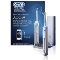 Bàn Chải Đánh Răng Điện Oral-B Pro 6000 Smart Series, Oral B Electric Toothbrush, Ngừa Sâu Răng Hiệu Quả, Nhập Đức, Hàng Chính Hãng - Trắng