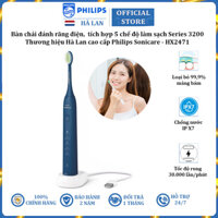 Bàn chải đánh răng điện, tích hợp 5 chế độ làm sạch Series 3200 thương hiệu cao cấp Philips Sonicare HX2471 - Hàng Chính Hãng -  MÀU XANH DƯƠNG
