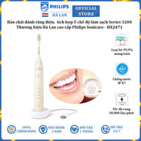 Bàn chải đánh răng điện, tích hợp 5 chế độ làm sạch Series 3200 thương hiệu cao cấp Philips Sonicare HX2471 - Hàng Chính Hãng - MÀU TRẮNG NGÀ
