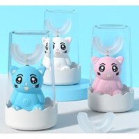 Bàn Chải Đánh Răng Hình Chữ U - Bàn Chải Tập Đánh Răng Cho Bé Hình Mèo Con