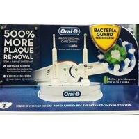 Bàn chải đánh răng sạc điện siêu năng Oral-B Pro 2000 Crossaction 2 cái